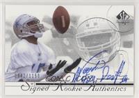 Signed Rookie Authentics - Woodrow Dantzler #/1,150