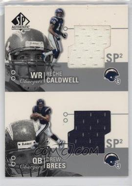 2002 SP Authentic - Threads Double #AT2-CB - Reche Caldwell, Drew Brees