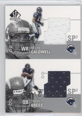 2002 SP Authentic - Threads Double #AT2-CB - Reche Caldwell, Drew Brees