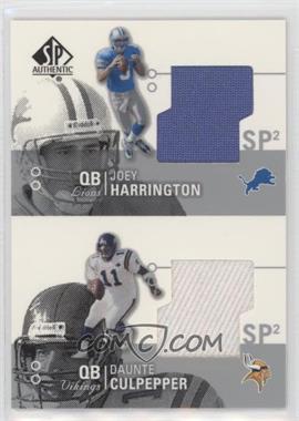 2002 SP Authentic - Threads Double #AT2-HC - Daunte Culpepper, Joey Harrington