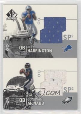 2002 SP Authentic - Threads Double #AT2-HM - Donovan McNabb, Joey Harrington