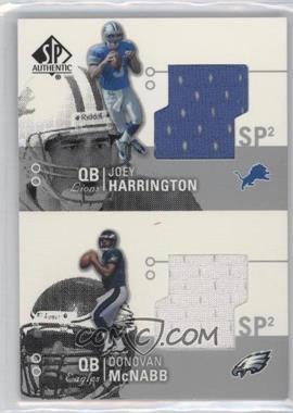 2002 SP Authentic - Threads Double #AT2-HM - Donovan McNabb, Joey Harrington