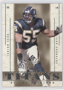 2002 SP Legendary Cuts - [Base] #108 - Titans of the Gridiron - Junior Seau /1500