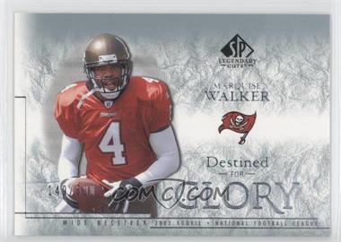 2002 SP Legendary Cuts - [Base] #139 - Destined for Glory - Marquise Walker /500