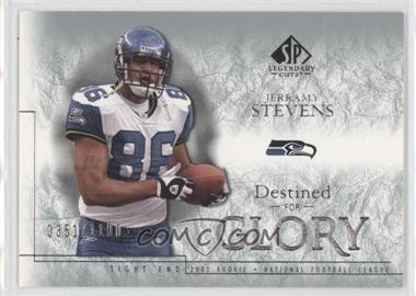 2002 SP Legendary Cuts - [Base] #173 - Destined for Glory - Jerramy Stevens /1100