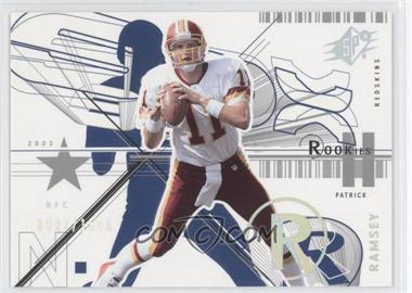 2002 SPx - [Base] #132 - Patrick Ramsey /1500