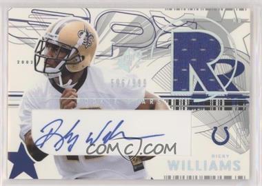 2002 SPx - [Base] #173 - Rookie Stars - Ricky Williams /999