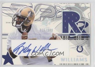 2002 SPx - [Base] #173 - Rookie Stars - Ricky Williams /999