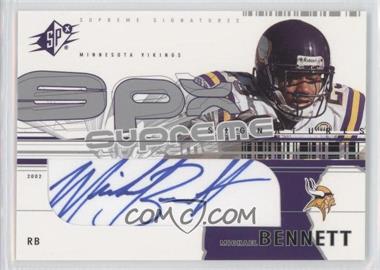 2002 SPx - Supreme Signatures #SS-MB - Michael Bennett