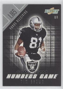 2002 Score - Numbers Game #NG-27 - Tim Brown /1165