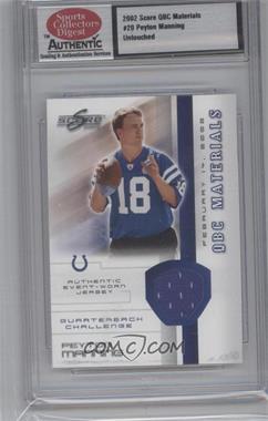 2002 Score - QBC Materials #20 - Peyton Manning