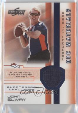 2002 Score - QBC Materials #25 - John Elway