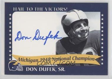 2002 TK Legacy Michigan Wolverines - Hail To The Victors! #1948D - Don Dufek