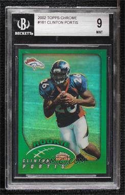 2002 Topps Chrome - [Base] #181 - Rookie Refractor - Clinton Portis [BGS 9 MINT]