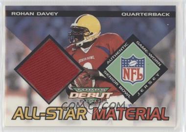 2002 Topps Debut - All-Star Materials #AM-RD - Rohan Davey [EX to NM]