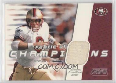 2002 Topps Stadium Club - Fabric of Champions #FC-SY - Steve Young /999