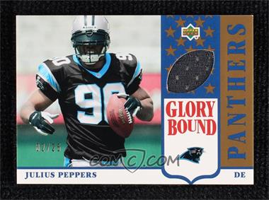 2002 UD Authentics - Glory Bound Jerseys - Gold #GBJ-JP - Julius Peppers /25