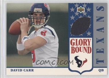 2002 UD Authentics - Glory Bound Jerseys #GBJ-DC - David Carr