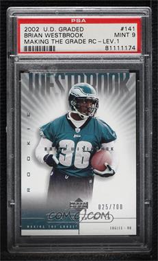 2002 Upper Deck Graded - [Base] #141 - Making the Grade - Brian Westbrook /700 [PSA 9 MINT]