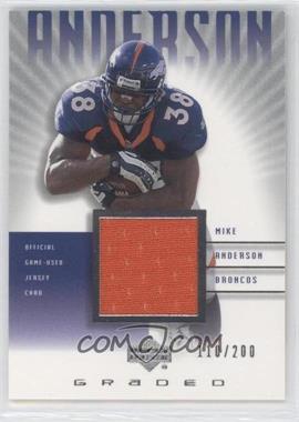 2002 Upper Deck Graded - Game Jersey #G1-AN - Mike Anderson /200