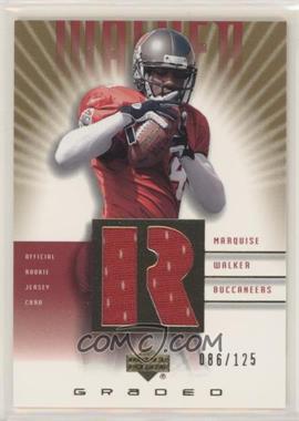 2002 Upper Deck Graded - Rookie Game Jerseys - Gold #MW-500 - Marquise Walker /125