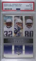 Triple Threat - Antowain Smith, Tom Brady, Troy Brown [PSA 10 GEM&nbs…