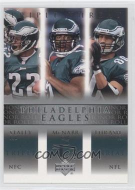 2002 Upper Deck Honor Roll - [Base] #82 - Triple Threat - Duce Staley, Donovan McNabb, James Thrash