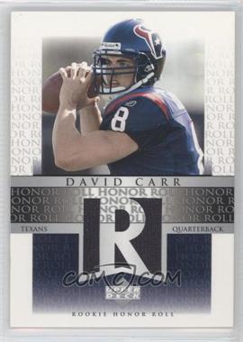 2002 Upper Deck Honor Roll - Rookie Honor Roll #RHR-DC - David Carr