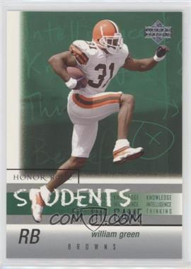 2002 Upper Deck Honor Roll - Students of the Game Running Backs #SGR-1 - William Green