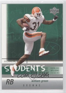 2002 Upper Deck Honor Roll - Students of the Game Running Backs #SGR-1 - William Green