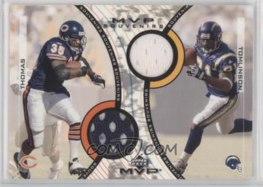 2002 Upper Deck MVP - Souvenirs Dual #SD-TT - Anthony Thomas, LaDainian Tomlinson