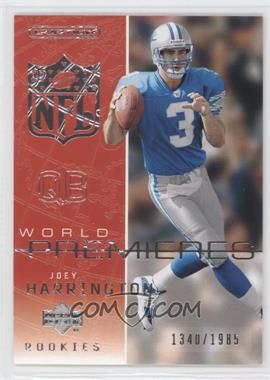 2002 Upper Deck Ovation - [Base] #106 - World Premieres - Joey Harrington /1985