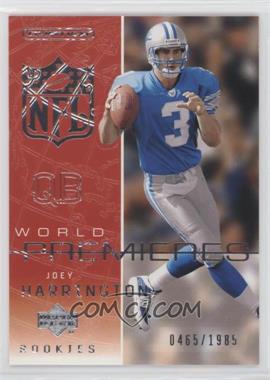 2002 Upper Deck Ovation - [Base] #106 - World Premieres - Joey Harrington /1985