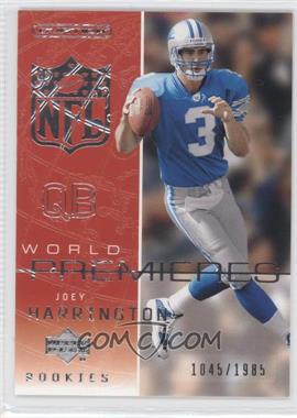 2002 Upper Deck Ovation - [Base] #106 - World Premieres - Joey Harrington /1985