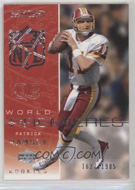 2002 Upper Deck Ovation - [Base] #112 - World Premieres - Patrick Ramsey /1985