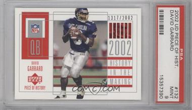 2002 Upper Deck Piece Of History - [Base] #132 - History in the Making - David Garrard /2002 [PSA 9 MINT]