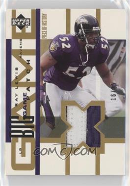 2002 Upper Deck Piece Of History - The Big Game - Patch #BGJ-RL - Ray Lewis /25