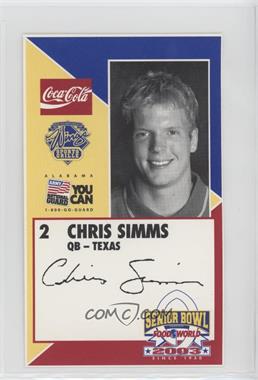 2003 Coca-Cola Senior Bowl - [Base] #2 - Chris Simms
