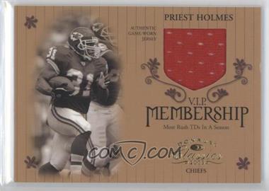 2003 Donruss Classics - Membership - V.I.P. Jerseys #M9 - Priest Holmes /300