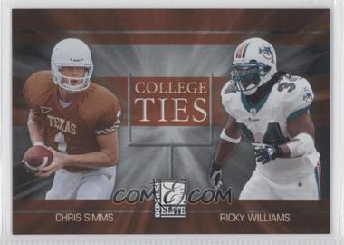 2003 Donruss Elite - College Ties #CT-1 - Chris Simms, Ricky Williams /2000