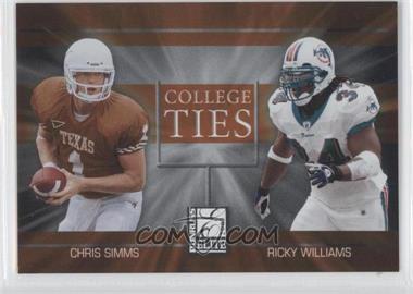2003 Donruss Elite - College Ties #CT-1 - Chris Simms, Ricky Williams /2000
