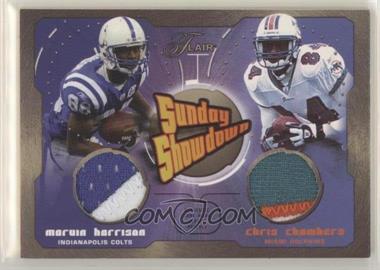 2003 Flair - Sunday Showdown Dual Patches #SSD-MH/CC - Marvin Harrison, Chris Chambers /50