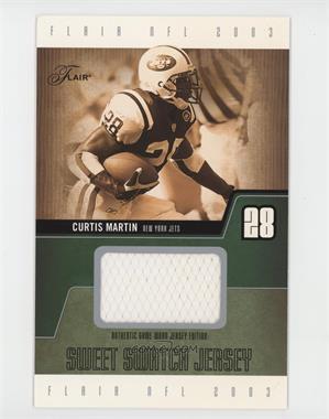 2003 Flair - Sweet Swatch - Jumbo Jerseys #SSJE-CM - Curtis Martin /377 [EX to NM]