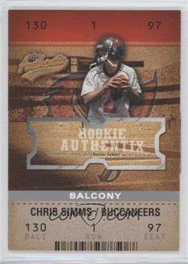 2003 Fleer Authentix - [Base] - Balcony #121 - Chris Simms /250