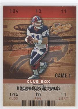 2003 Fleer Authentix - [Base] - Club Box #52 - Drew Bledsoe /100