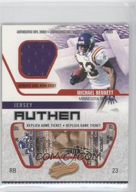 2003 Fleer Authentix - Jersey Authentix - Ripped #JA-MB - Michael Bennett