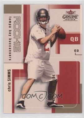 2003 Fleer Genuine Insider - [Base] #117 - Genuine Upside - Chris Simms /799