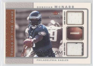 2003 Fleer Genuine Insider - Tools of the Game - Dual Jerseys #TG-DM - Donovan McNabb /99