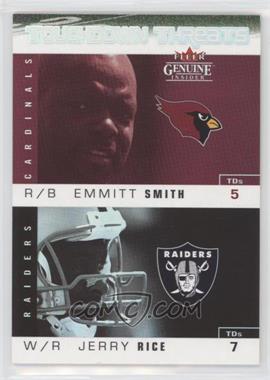 2003 Fleer Genuine Insider - Touchdown Tandems #6TD - Emmitt Smith, Jerry Rice