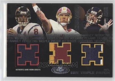 2003 Fleer Hot Prospects - Hot Triple Patches - Missing Serial Number #C-R-B - David Carr, Patrick Ramsey, Drew Brees [Noted]